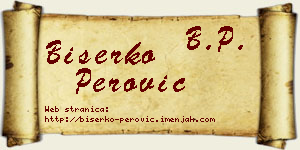 Biserko Perović vizit kartica